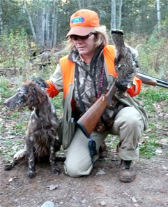 Maddie & Michelle (& coyotes on our trail) in the Northwoods.